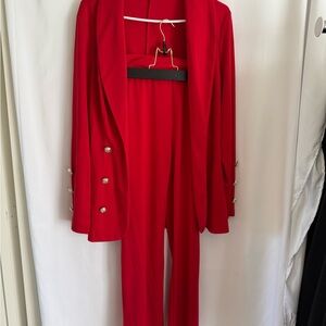 Elegant Red Women's Jumpsuit